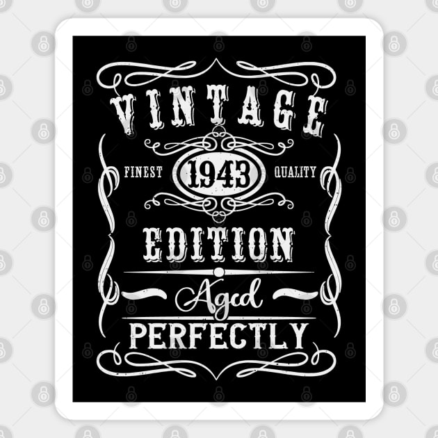 Vintage 1943 80th Birthday Magnet by Etopix